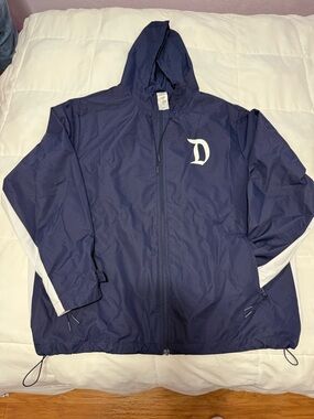 Disneyland Navy Hooded windbreaker with White Tag Detail